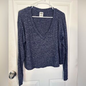 PINK Victoria's Secret Gray Long Sleeve Relaxed‎ Sweatshirt